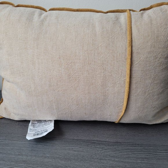 Studio 3B Chambray Oblong Throw Pillow / Dec Pillow/ Golden Yellow - Picture 2 of 4